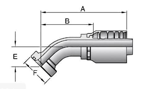 Flanged hose fitting of medium carbon steel