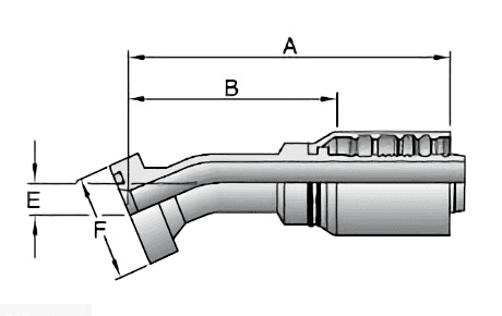 The 22-1/2° elbow flange head of flanged hose fittings