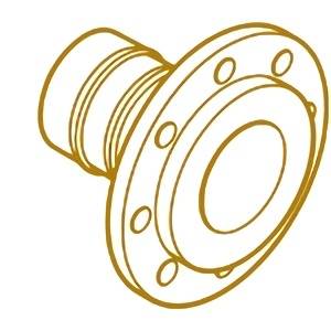 Loose flange with two screw threads